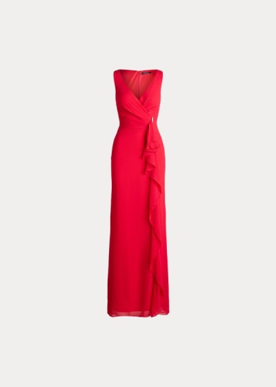 Women's Ralph Lauren Ruffle-Trim Georgette Gowns | 469803FHO